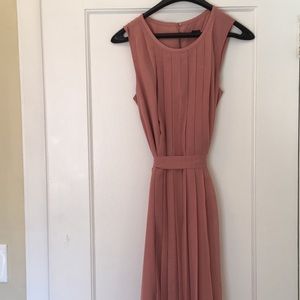 Rose pink pleated Anne Taylor dress (NWT)